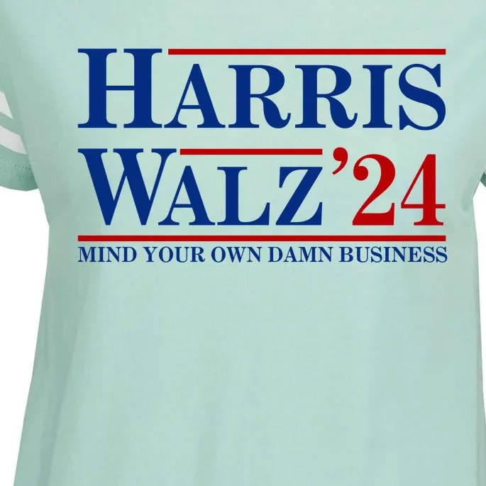 Harris Walz 2024 Mind Your Own Damn Business Enza Ladies Jersey Football T-Shirt