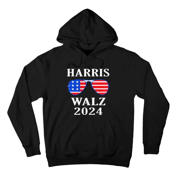 Harris Walz 2024 Kamala Harris American Flag Hoodie