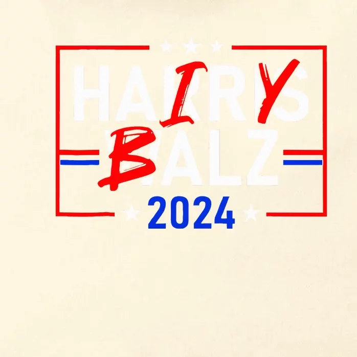 Harris Walz 24 Hairy Balz 2024 Meme Democratics Vote Zip Tote Bag