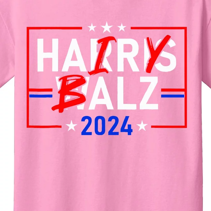 Harris Walz 24 Hairy Balz 2024 Meme Democratics Vote Kids T-Shirt