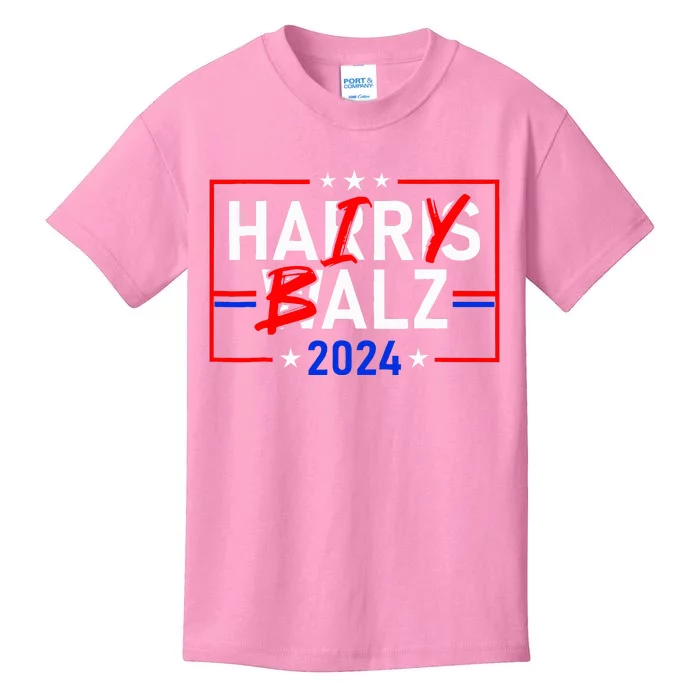 Harris Walz 24 Hairy Balz 2024 Meme Democratics Vote Kids T-Shirt