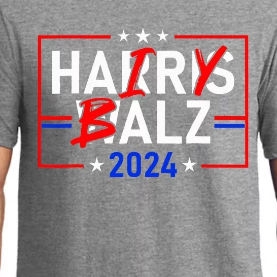 Harris Walz 24 Hairy Balz 2024 Meme Democratics Vote Pajama Set