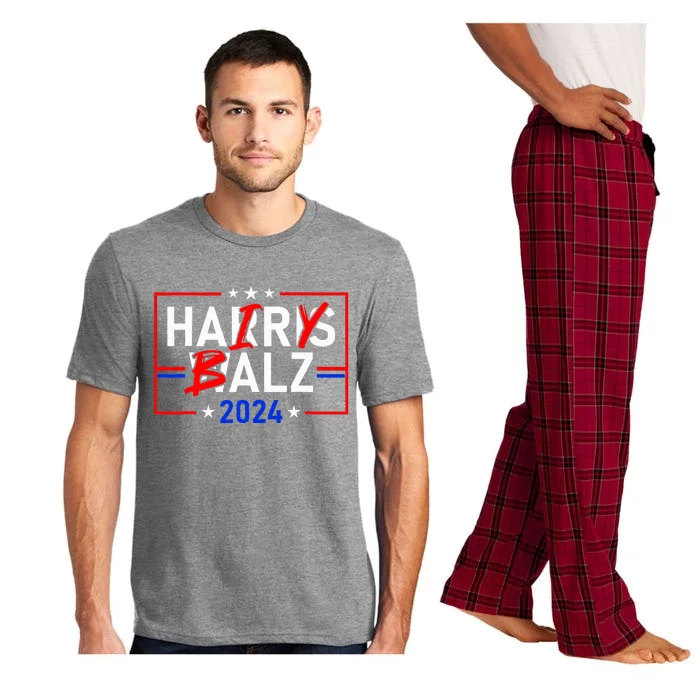 Harris Walz 24 Hairy Balz 2024 Meme Democratics Vote Pajama Set