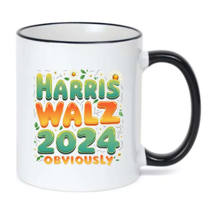 Harris Walz 2024 Obviously Kamala Harris 2024 Support Kamala Black Color Changing Mug