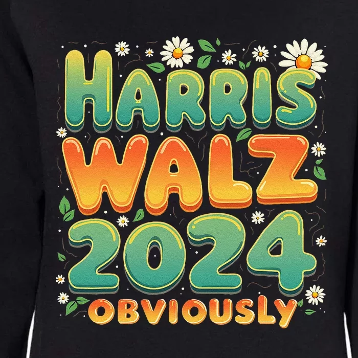 Harris Walz 2024 Obviously Kamala Harris 2024 Support Kamala Womens California Wash Sweatshirt