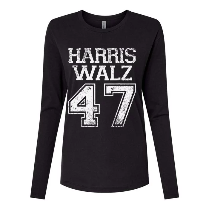 Harris Walz 24 Womens Cotton Relaxed Long Sleeve T-Shirt