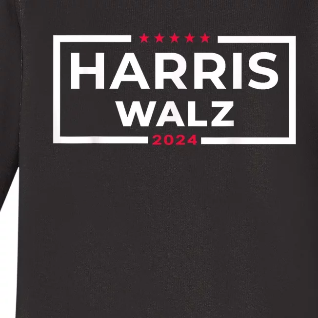 Harris Walz 2024 Tim Walz Kamala Harris Usa Election Apparel Baby Long Sleeve Bodysuit