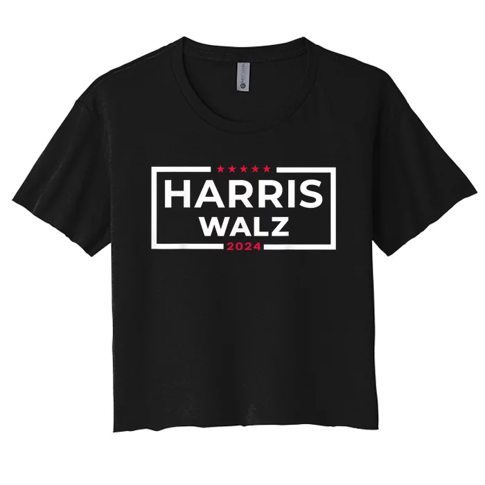 Harris Walz 2024 Tim Walz Kamala Harris Usa Election Apparel Women's Crop Top Tee