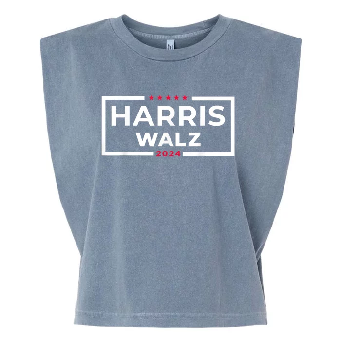 Harris Walz 2024 Tim Walz Kamala Harris Usa Election Apparel Garment-Dyed Women's Muscle Tee