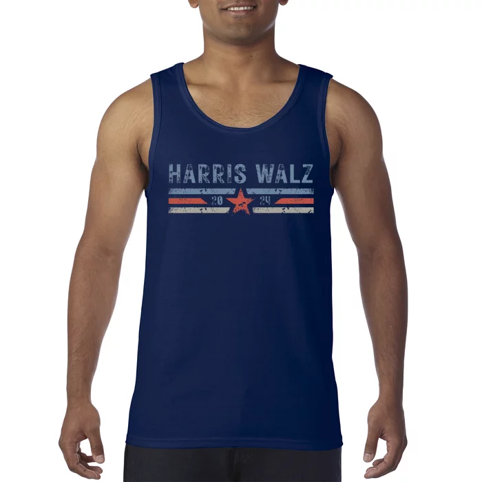 Harris Waltz 2024 Election Kamala Harris Tim Waltz 2024 Vintage Design Tank Top