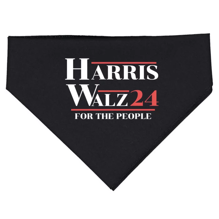 Harris Walz 24 For The People Presidential Election Gift USA-Made Doggie Bandana