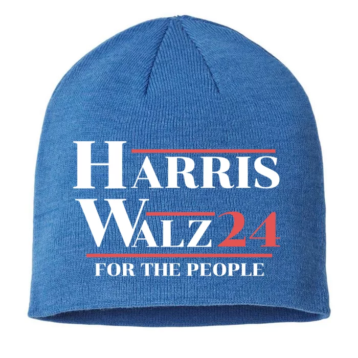 Harris Walz 24 For The People Presidential Election Gift 8 1/2in Sustainable Knit Beanie