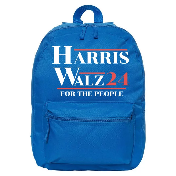 Harris Walz 24 For The People Presidential Election Gift 16 in Basic Backpack