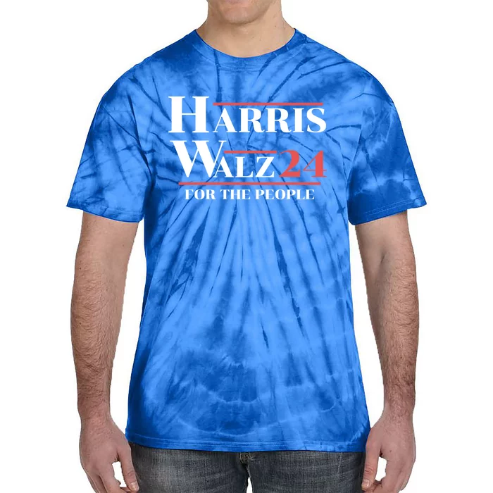 Harris Walz 24 For The People Presidential Election Gift Tie-Dye T-Shirt