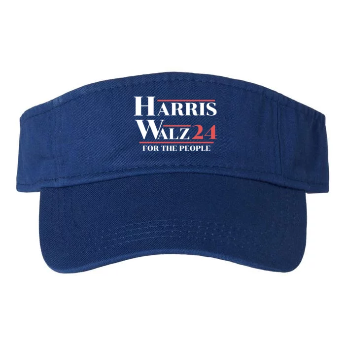 Harris Walz 24 For The People Presidential Election Gift Valucap Bio-Washed Visor