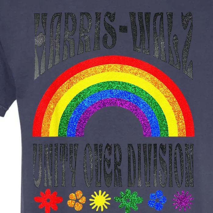 Harris Waltz 2024 Unity Over Division Election Kamala Lgbtq Garment-Dyed Heavyweight T-Shirt