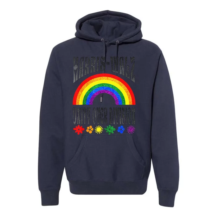 Harris Waltz 2024 Unity Over Division Election Kamala Lgbtq Premium Hoodie