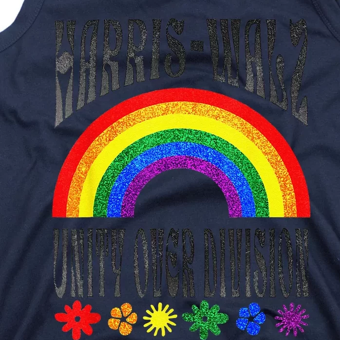 Harris Waltz 2024 Unity Over Division Election Kamala Lgbtq Tank Top