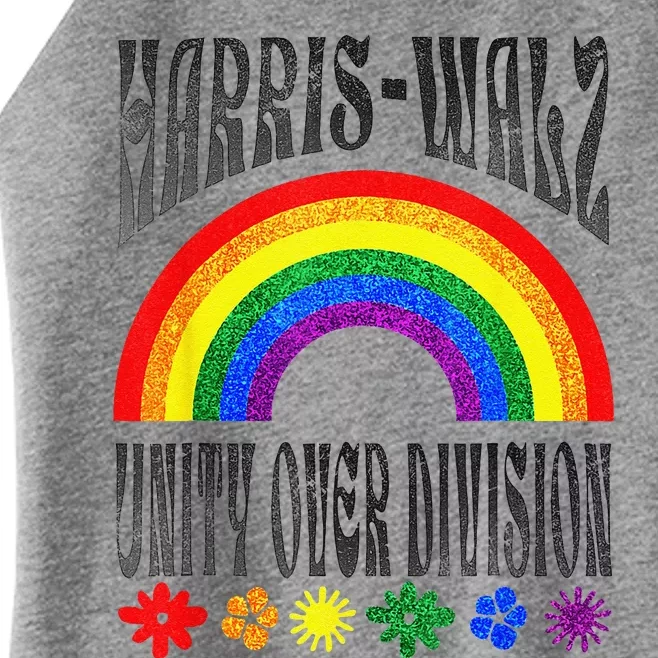 Harris Waltz 2024 Unity Over Division Election Kamala Lgbtq Women’s Perfect Tri Rocker Tank