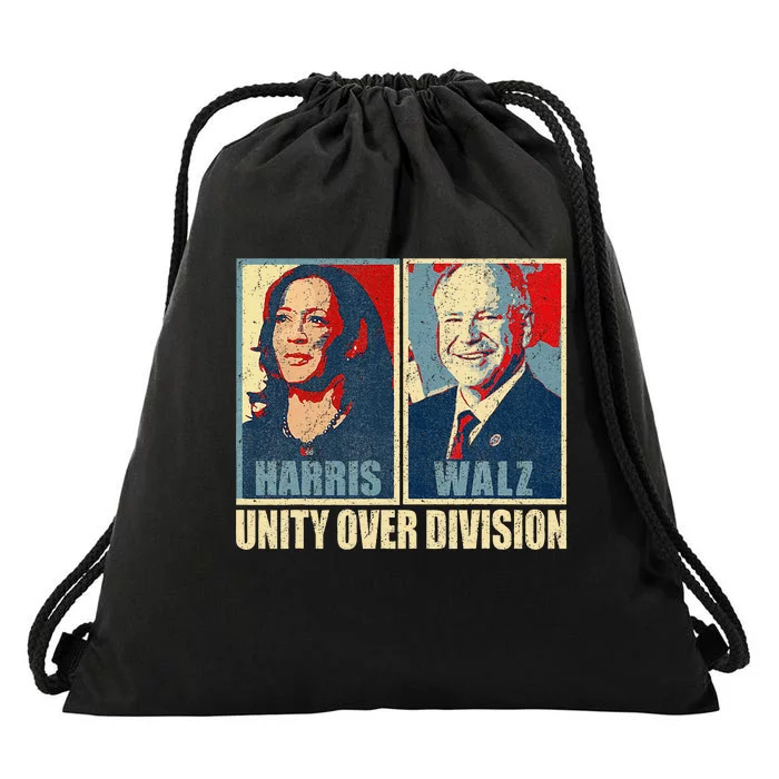 Harris Waltz 2024 Unity Over Division Drawstring Bag