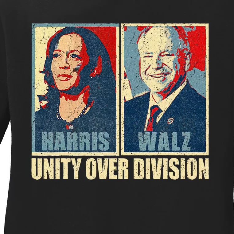 Harris Waltz 2024 Unity Over Division Ladies Long Sleeve Shirt