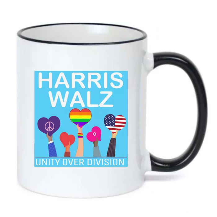 Harris Waltz 2024 Unity Over Division Kamala Harris President Black Color Changing Mug