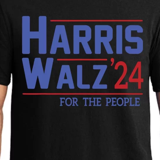 Harris Walz 2024 President American Flag Kamala Harris Waltz Pajama Set