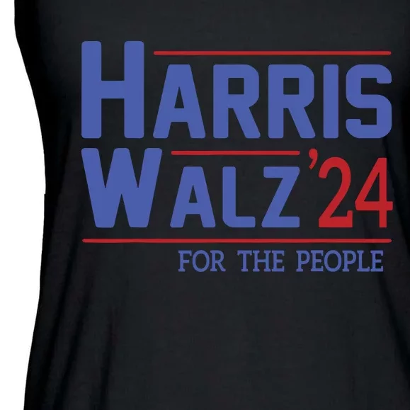 Harris Walz 2024 President American Flag Kamala Harris Waltz Ladies Essential Flowy Tank