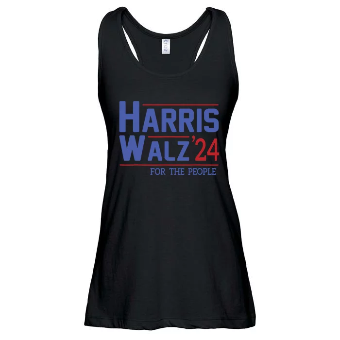 Harris Walz 2024 President American Flag Kamala Harris Waltz Ladies Essential Flowy Tank