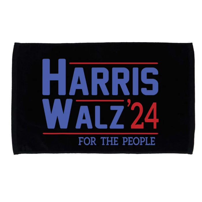 Harris Walz 2024 President American Flag Kamala Harris Waltz Microfiber Hand Towel