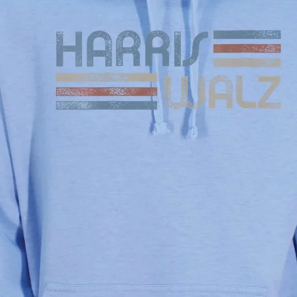 Harris Walz 2024 Retro Faded Stripes Harris Waltz 2024 Unisex Surf Hoodie