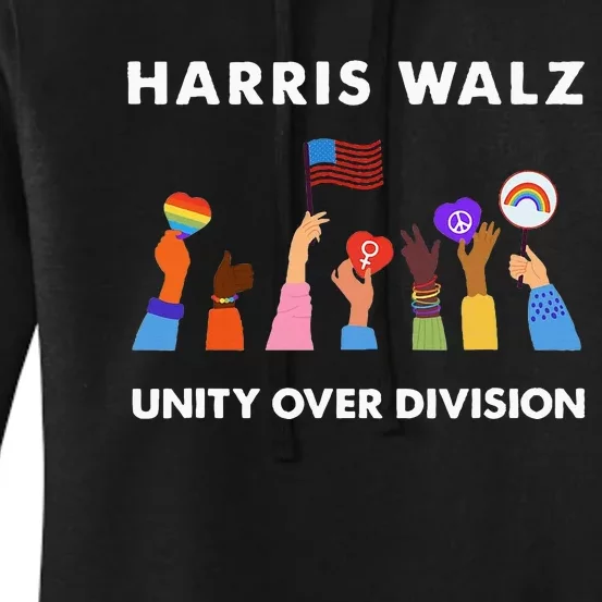 Harris Waltz 2024 Unity Over Division Women's Pullover Hoodie