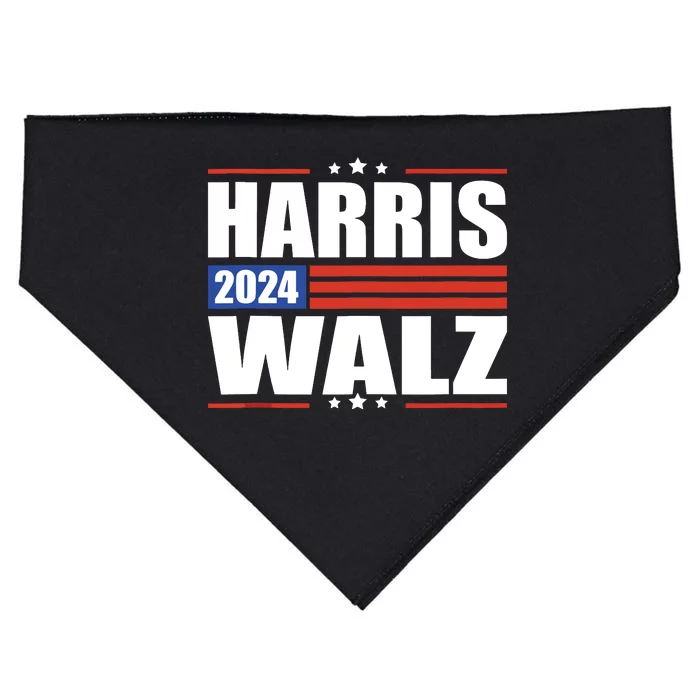 Harris Waltz 2024 Kamala Harris Tim Waltz 2024 USA-Made Doggie Bandana