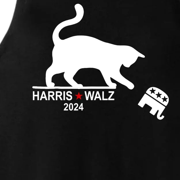 Harris Waltz 2024 Anti Trump Funny Cat Ladies Tri-Blend Wicking Tank