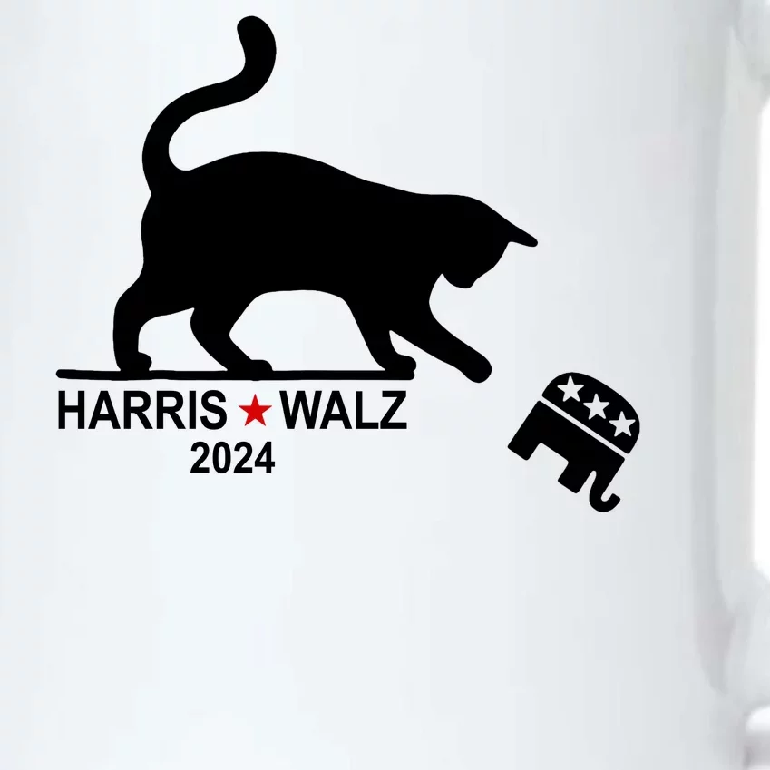 Harris Waltz 2024 Anti Trump Funny Cat Black Color Changing Mug