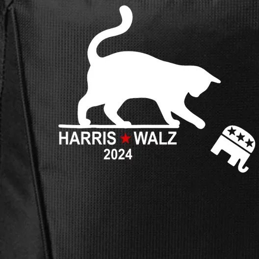 Harris Waltz 2024 Anti Trump Funny Cat City Backpack