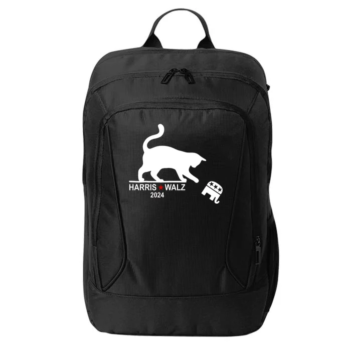 Harris Waltz 2024 Anti Trump Funny Cat City Backpack