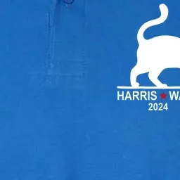 Harris Waltz 2024 Anti Trump Funny Cat Softstyle Adult Sport Polo