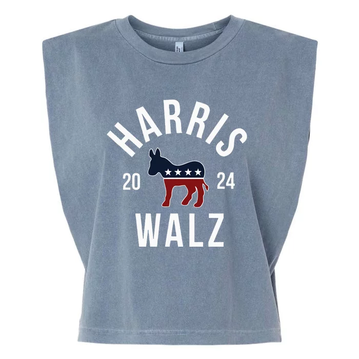 Harris Walz 2024 Vote Kamala Harris Tim Walz 24 Garment-Dyed Women's Muscle Tee