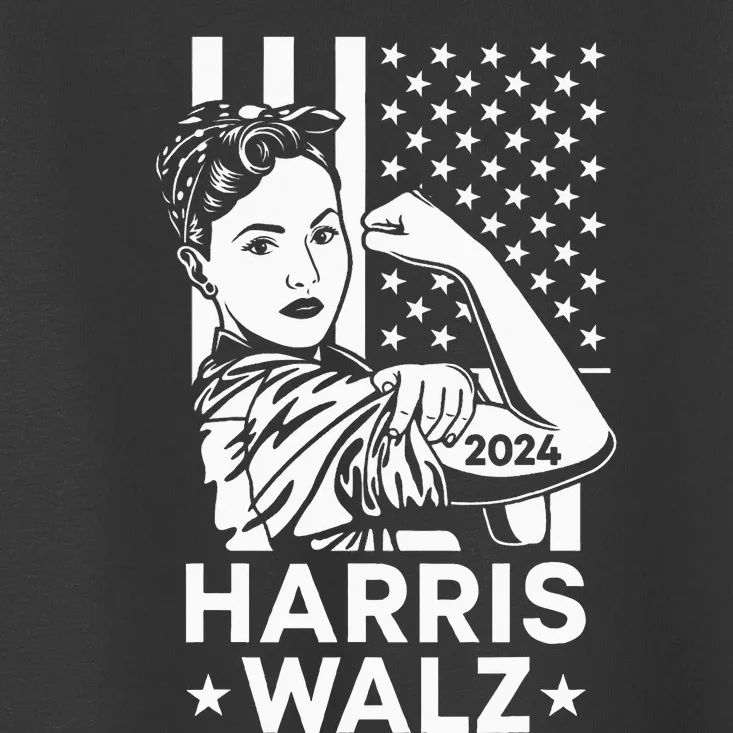 Harris Waltz 2024 Usa Flag Kamala Harris Tim Walz Waltz 2024 Toddler T-Shirt