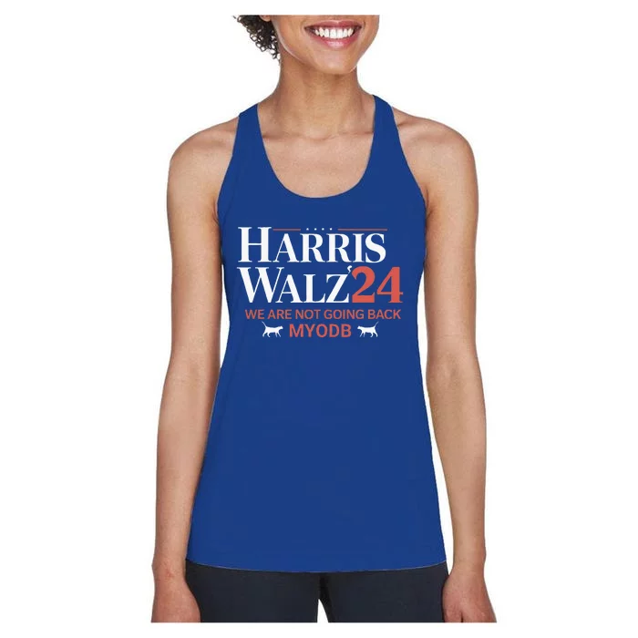 Harris Walz 2024 WeRe Not Going Back Myodb Women's Racerback Tank