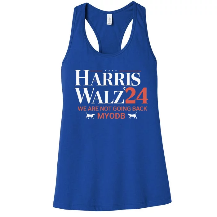 Harris Walz 2024 WeRe Not Going Back Myodb Women's Racerback Tank