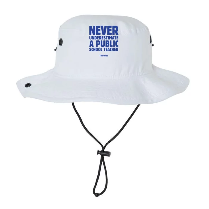 Harris Walz 2024 Never Underestimate A Public School Teacher Legacy Cool Fit Booney Bucket Hat