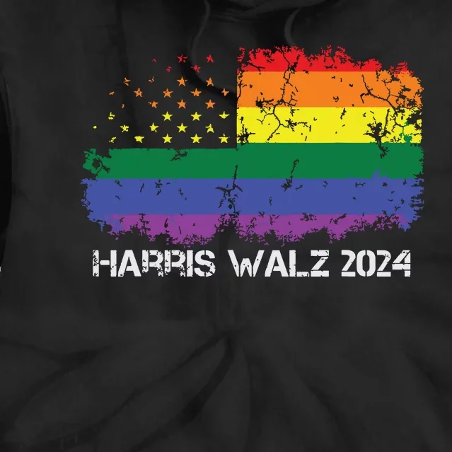 Harris Walz 2024 Election Kamala Tim Waltz American Lgbt Tie Dye Hoodie