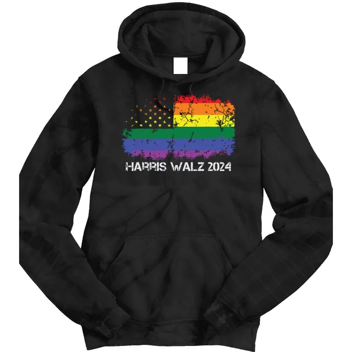 Harris Walz 2024 Election Kamala Tim Waltz American Lgbt Tie Dye Hoodie