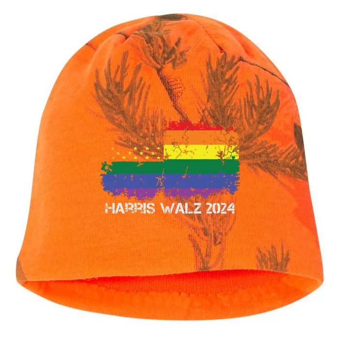 Harris Walz 2024 Election Kamala Tim Waltz American Lgbt Kati - Camo Knit Beanie