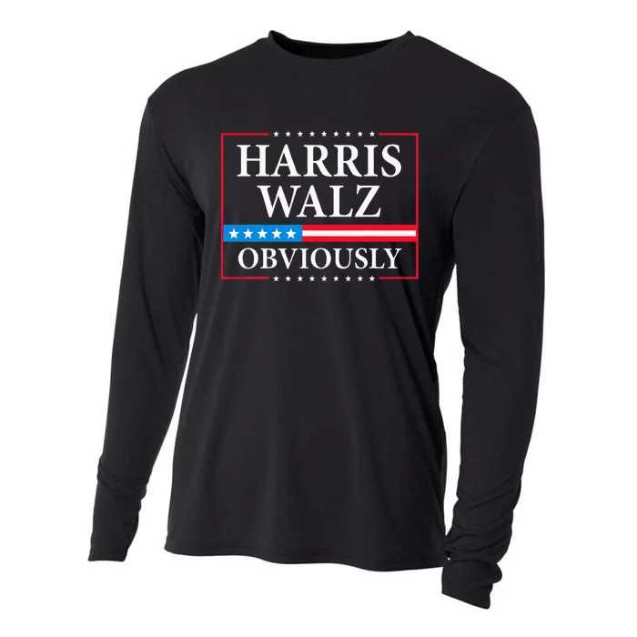 Harris Waltz 2024 Obviously Kamala Harris Tim Walz 2024 Cooling Performance Long Sleeve Crew