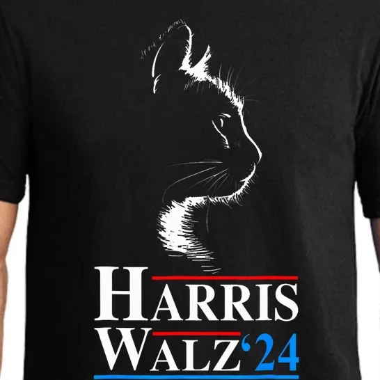 Harris Waltz 2024 Election Kamala Harris Tim Waltz 2024 Childless Cat Lady Pajama Set