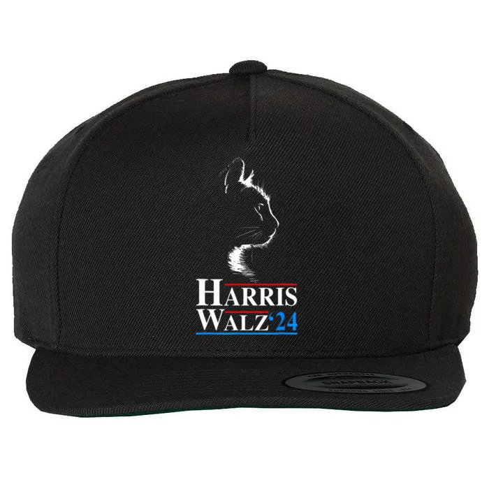 Harris Waltz 2024 Election Kamala Harris Tim Waltz 2024 Childless Cat Lady Wool Snapback Cap