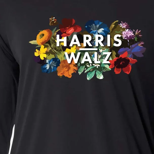 Harris Walz 2024 Floral Feminine Women Harris Waltz 2024 Cooling Performance Long Sleeve Crew